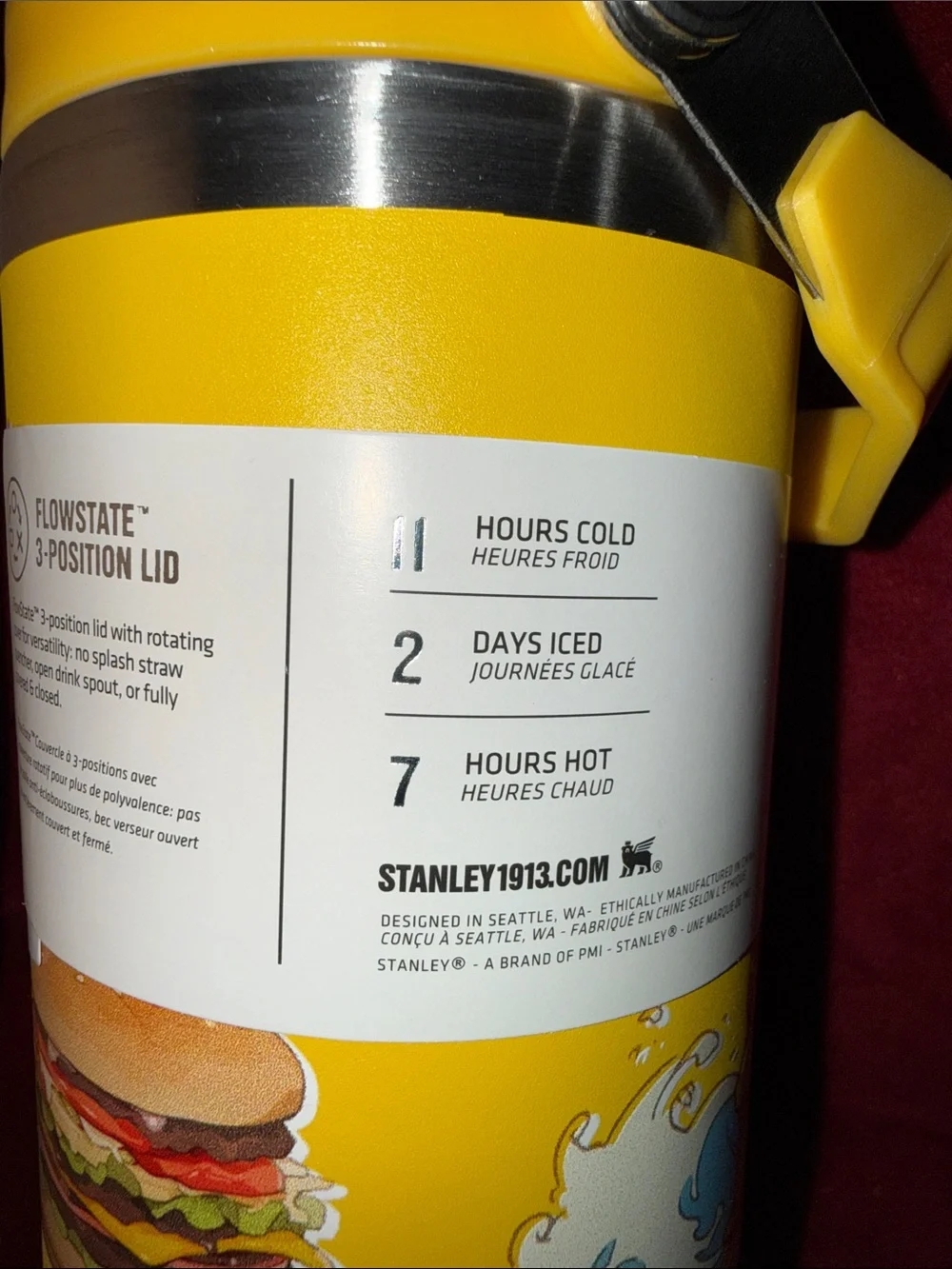 Stanley Yellow Pokémon Pikachu H2.0 Quencher Tumbler 30 oz. - New - Picture 5 of 5